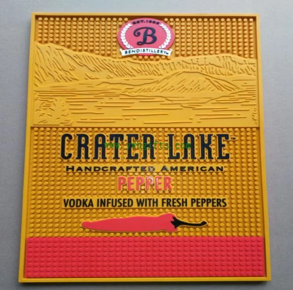 Embossing Logo Rubber Barmat Soft Pvc Bar Mats Bar Runner Beer Mat