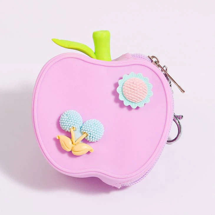 Portable Silicone Fruit Apple Wallets