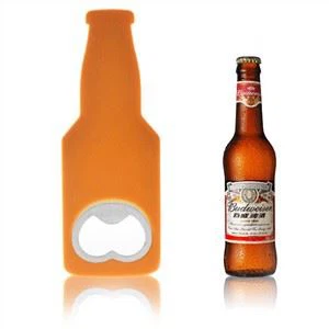 Mäkký silikónový otvárač na fľaše Kovový opakovane použiteľný otvárač na pivo